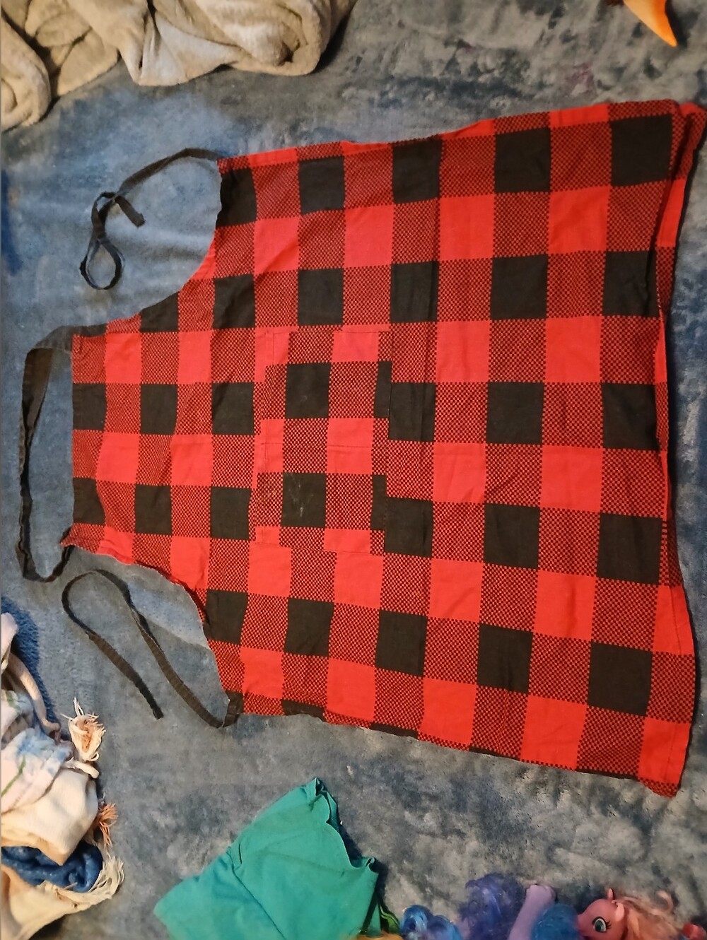 Red and Black Buffalo Check Apron